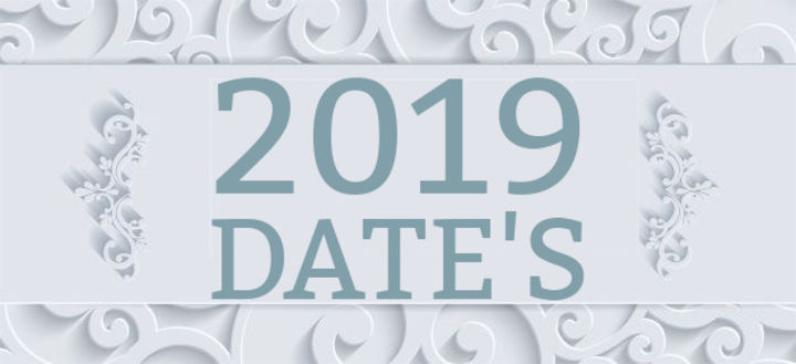 2019 Dates