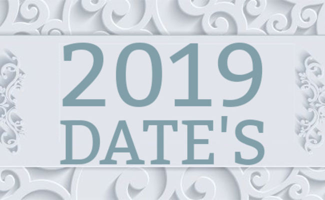 2019 Dates